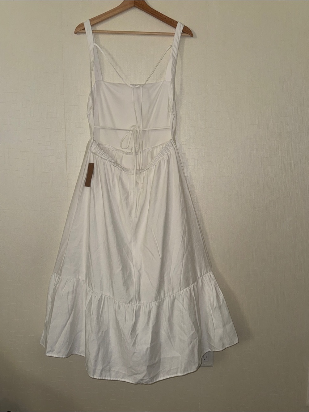 White Maxi Sundress with Tie-Back